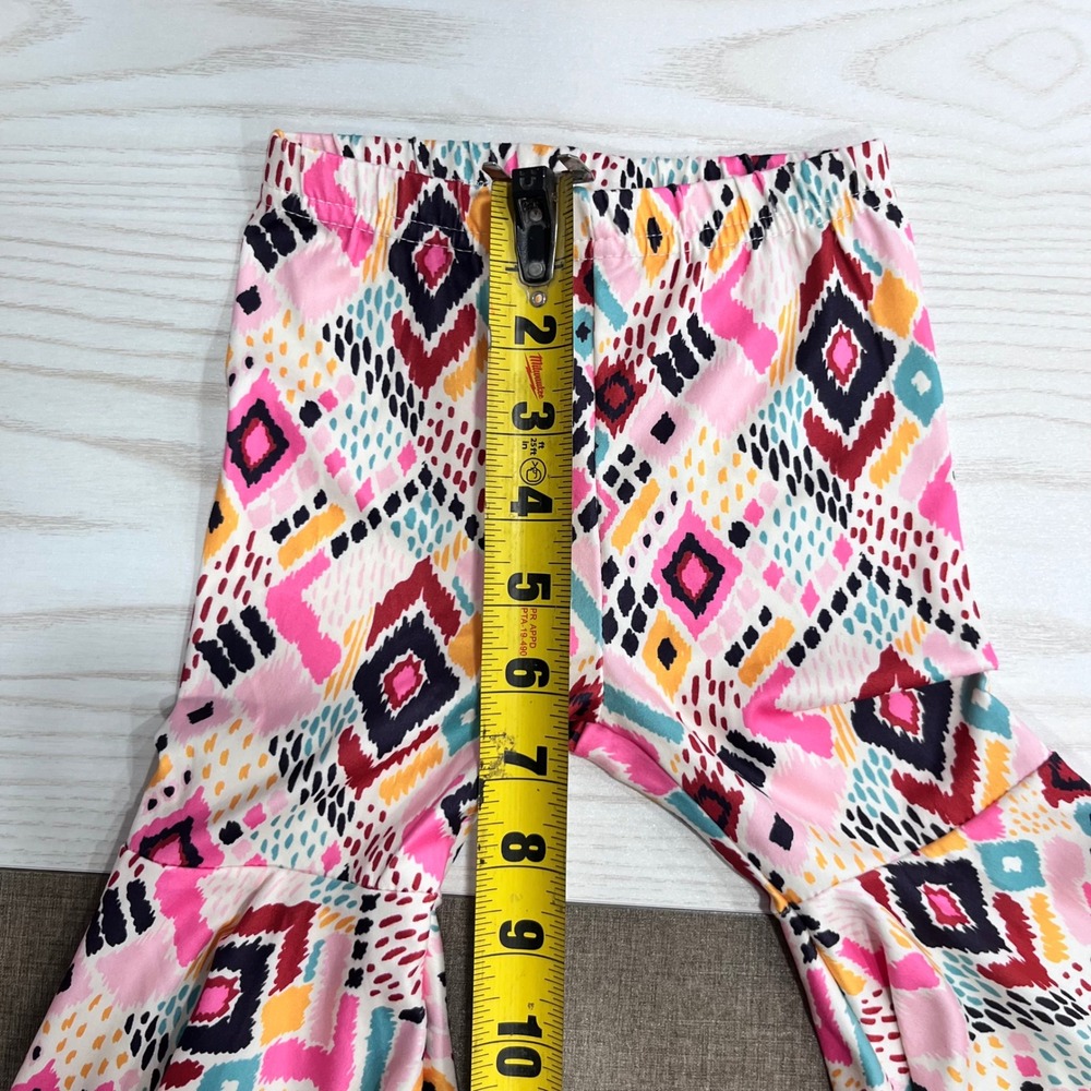 Jesus Is The Reason 2-Piece Outfit Girls XXS Pink Ruffle Bell Bottoms Retro - Picture 12 of 13
